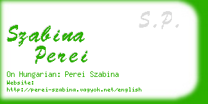 szabina perei business card